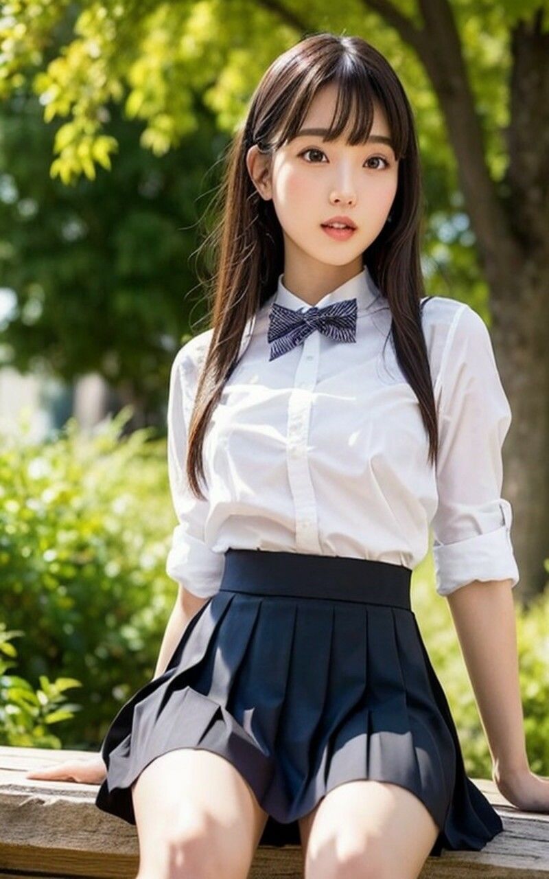 School girl uniform AI美女グラビア写真集_2