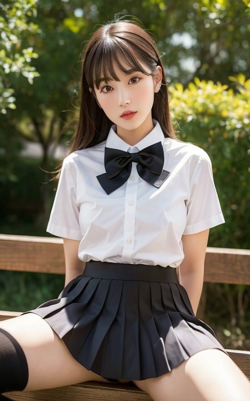 School girl uniform AI美女グラビア写真集_3