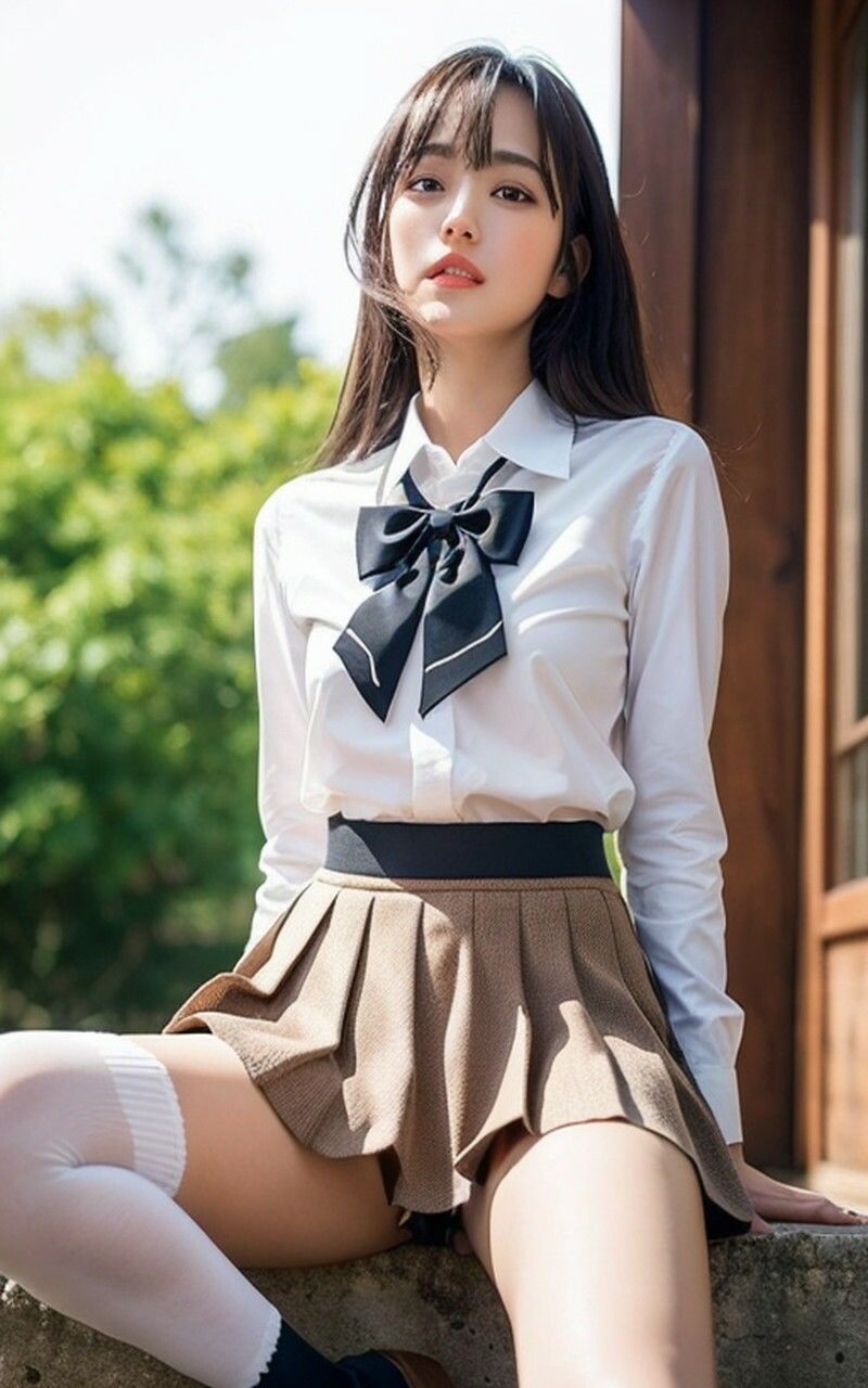 School girl uniform AI美女グラビア写真集_7