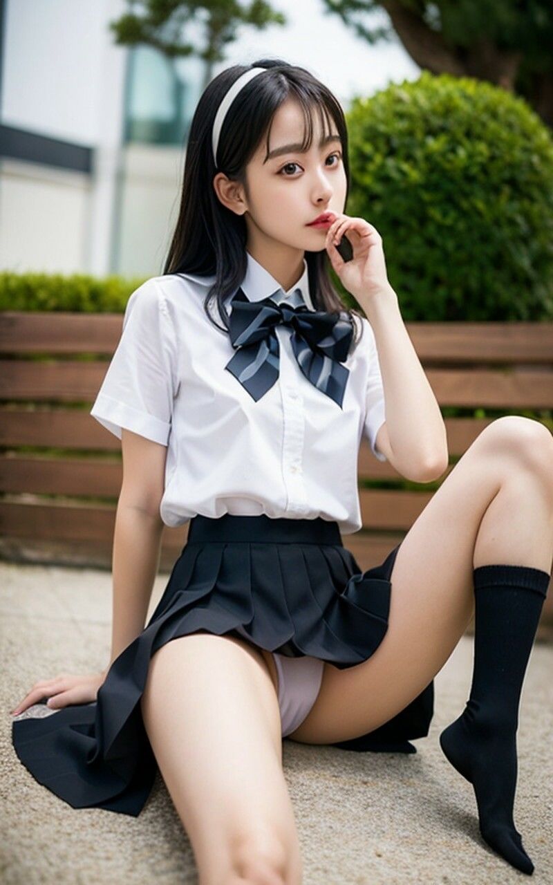 School girl uniform AI美女グラビア写真集_10