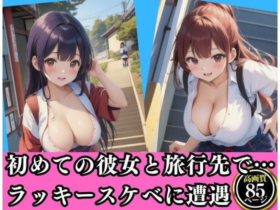 初めての彼女と旅行先で待ち合わせしたらラッキースケベに遭いました…。_0