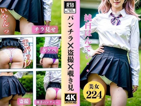 【盗撮・覗き】パンチラ？？盗撮？？覗き見〜制服美女224人〜