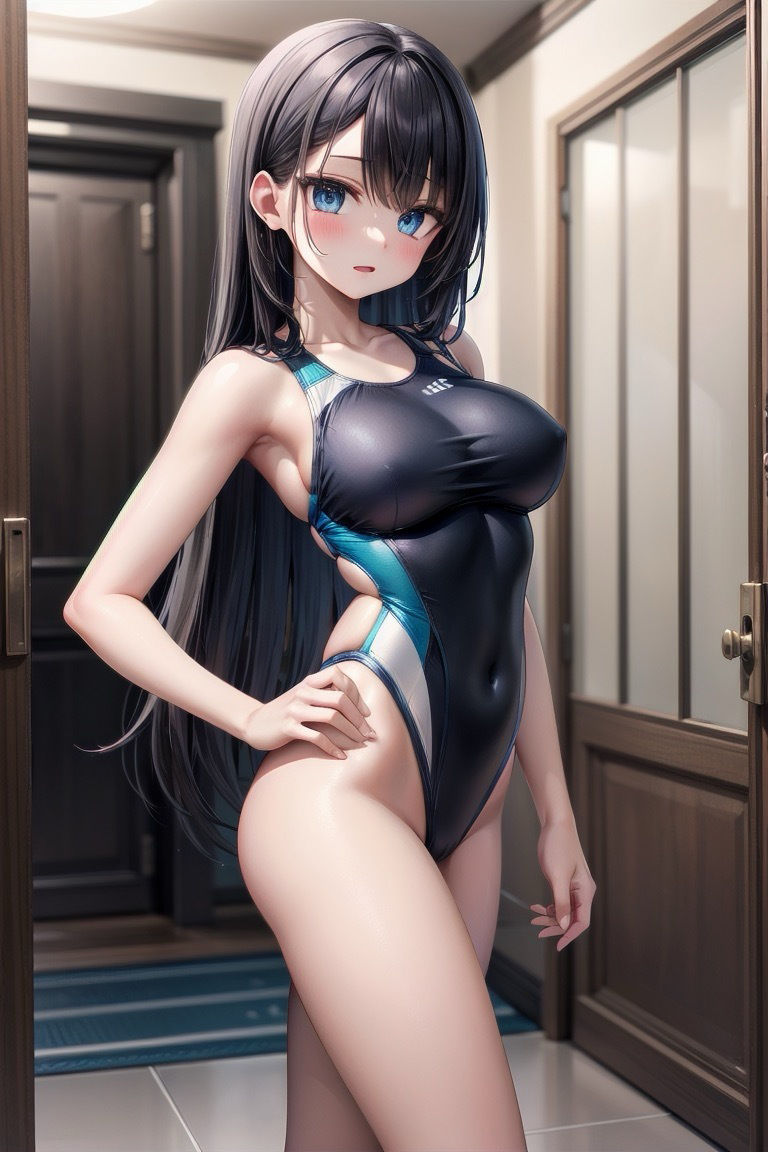 【R-15】長髪競泳水着少女CG集_1