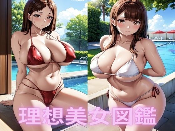 爆乳水着美女【理想イラスト美女図鑑】_0