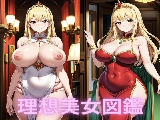 爆乳ドレス美女【理想美女イラスト図鑑】_0