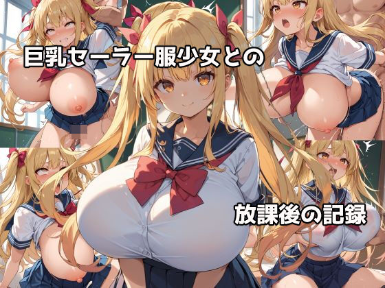 巨乳セーラー服少女との放課後の記録_0