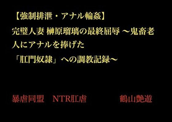 【強●排泄・アナル輪●】 完璧人妻 榊原瑠璃の最終屈辱 〜鬼畜老人にアナルを捧げた 「肛門奴●」への調教記録〜